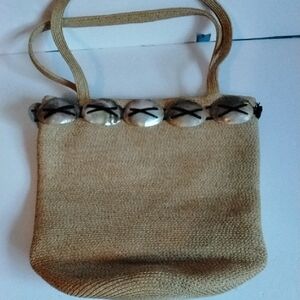 Elegant Tan Woven Women's Bag